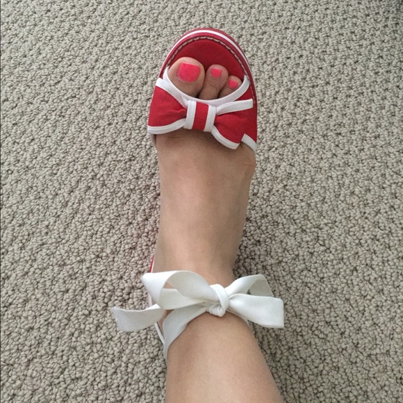 Marc Jacobs Red Wedges - Picture 2 of 4